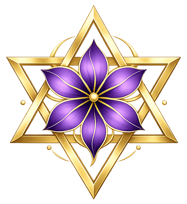 Jazmin Violet — logo flor y estrella